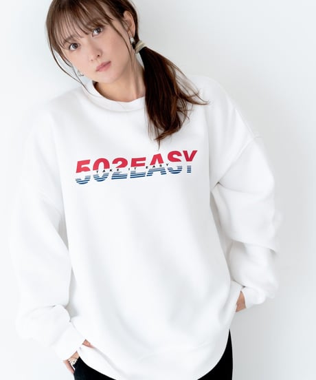 #118　502EASYツートーンロゴスエット