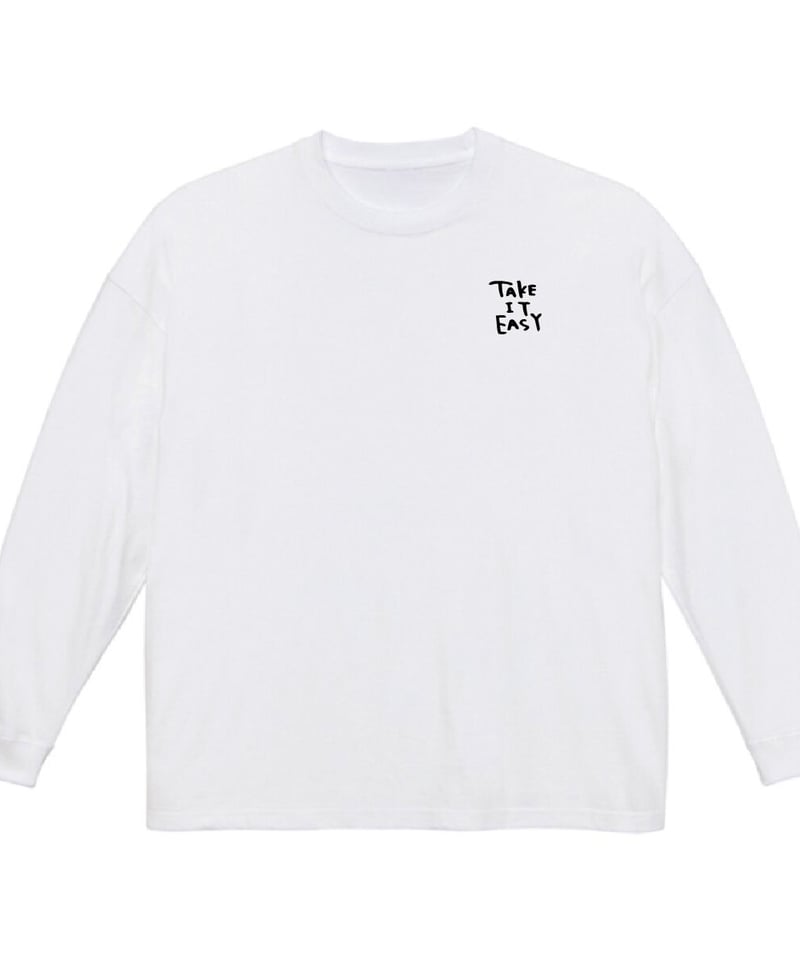 076 TAKE it EASY手書き刺繍 ロングTシャツ | 502EASY