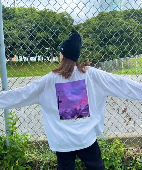 #062 　彩空バックプリントロングTシャツ　WHITE