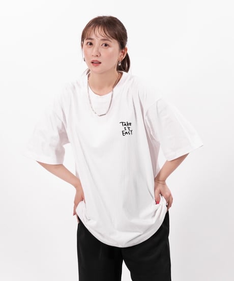 【TGC teen出展アイテム】#096　TAKE it EASY手書き刺繍 Tシャツ