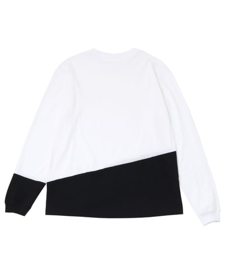 #020　ロングスリーブバイカラーT　WHITE