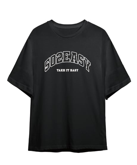 #158　502EASYカレッジロゴＴ‐シャツ