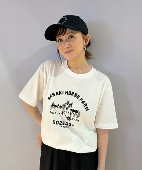 #184　502EASYｘ佐々木牧場コラボTシャツ〈HORSE〉