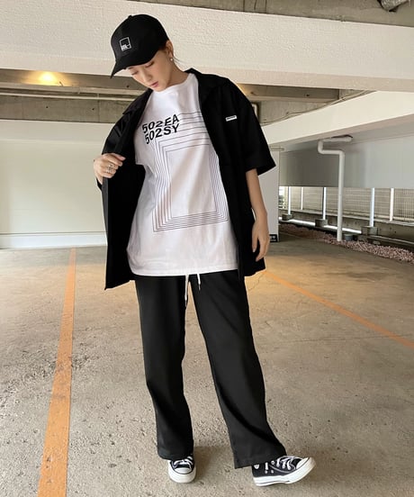 #044　The Squares Overlap T‐シャツ WHITE