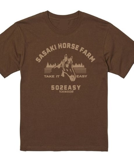#184　502EASYｘ佐々木牧場コラボTシャツ〈HORSE〉