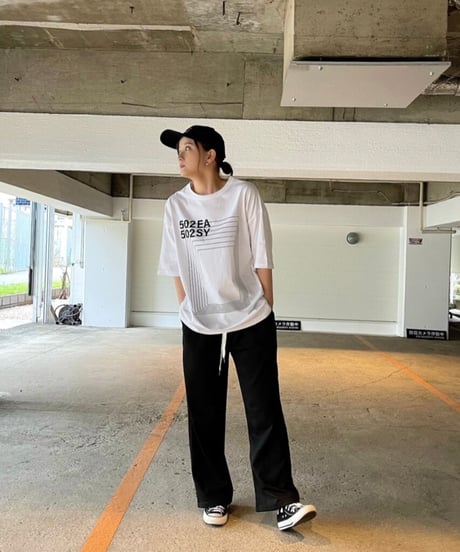 #044　The Squares Overlap T‐シャツ WHITE