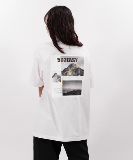 ［志田音々さんコラボアイテム］#105　彩空x音空　バックプリントTシャツ　WHITE