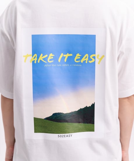 #098　彩空バックプリントTシャツ ~TAKE IT EASY~