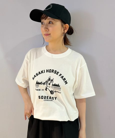 #184　502EASYｘ佐々木牧場コラボTシャツ〈HORSE〉
