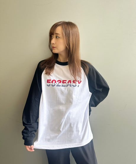 #113　502EASYツートーンロゴラグランＴ