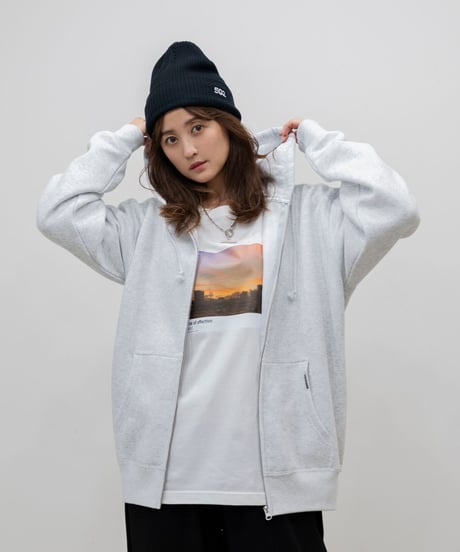#068　フルジップフーディトップス　GREY