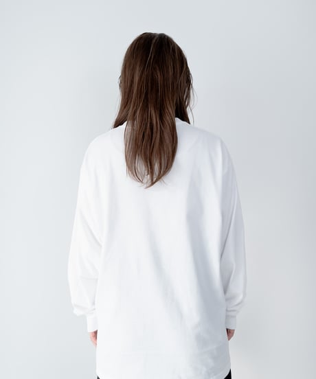 #137　  502EASYﾌﾗｯｸﾞ刺繍ﾛﾝｸﾞT-ｼｬﾂ　WHITE