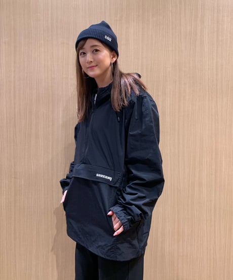 #082　502EASY ナイロン アノラック パーカ　BLACK