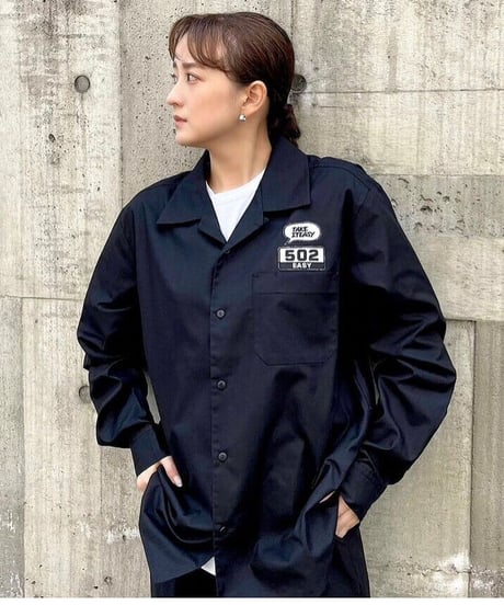 #063 　502EASY Wappen T/C WorkShirts　BLACK