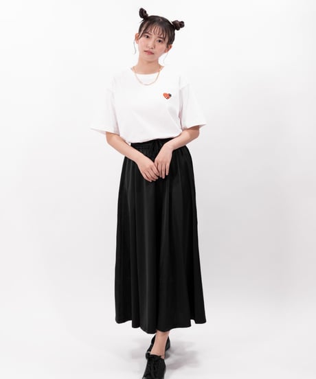 ［志田音々さんコラボアイテム］#104　502EASY X N ハート刺繍Tシャツ WHITE