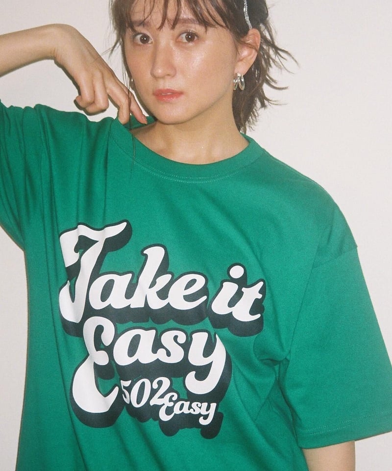 043 70's Take it Easy T‐シャツ GREEN | 502EASY