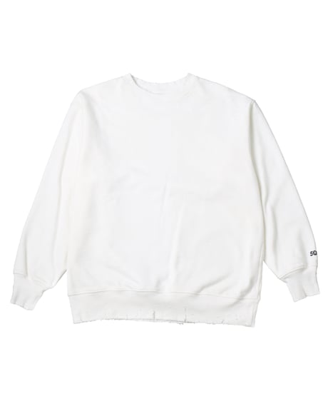 #023　ダメージスウェット　WHITE