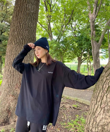 #062 　彩空バックプリントロングTシャツ　BLACK