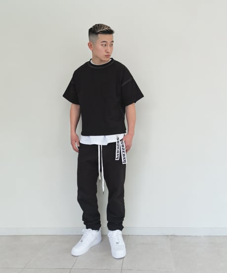 #005　ポケット付きステッチT (Black)