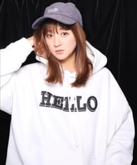 #169　502EASY HELLOプリントフーディトップス