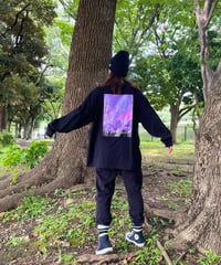 #062 　彩空バックプリントロングTシャツ　BLACK