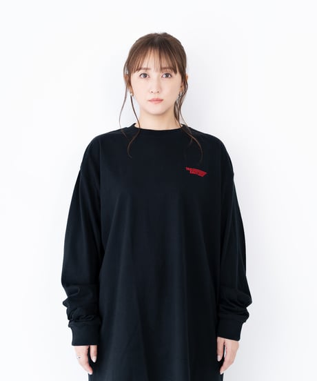 #137　 502EASYﾌﾗｯｸﾞ刺繍ﾛﾝｸﾞT-ｼｬﾂ　BLACK