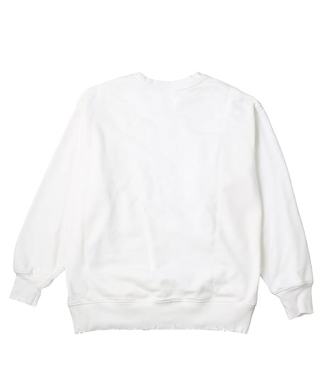 #023　ダメージスウェット　WHITE
