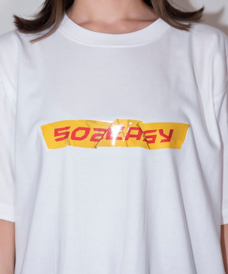 #050　Barricade Tape T‐シャツ WHITE