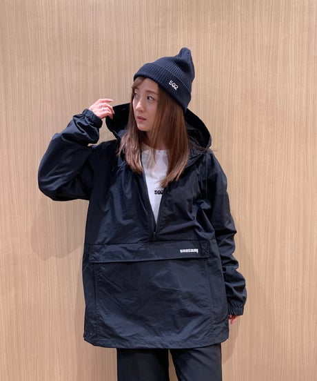 #082　502EASY ナイロン アノラック パーカ　BLACK
