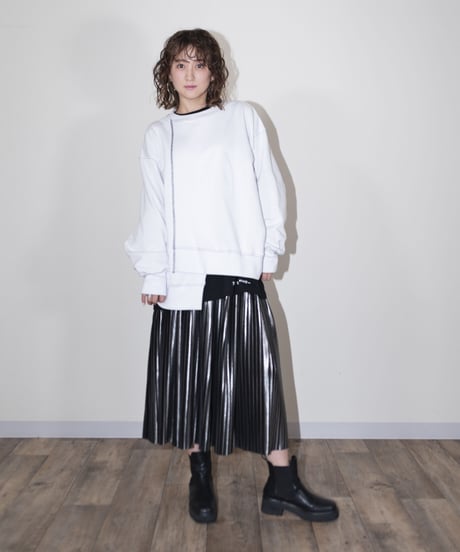#031　アシメスウエット　WHITE