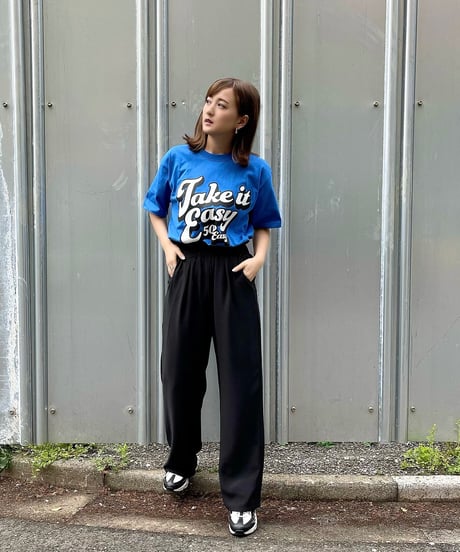 #043　70's Take it Easy T‐シャツ BLUE