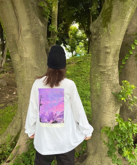 #062 　彩空バックプリントロングTシャツ　WHITE