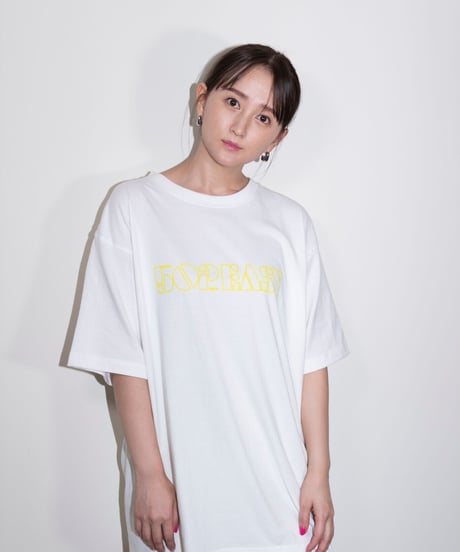 #051　Neon Logo T-シャツ WHITExYELLOW