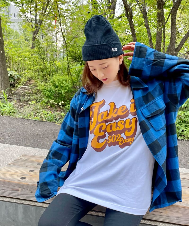 043 70's Take it Easy T‐シャツ WHITE | 502EASY