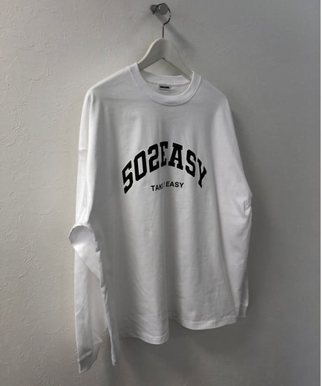 #085　502EASY カレッジロゴBigサイズロンT
