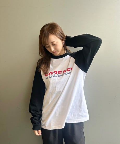 #113　502EASYツートーンロゴラグランＴ