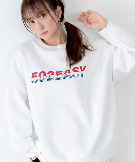 #118　502EASYツートーンロゴスエット
