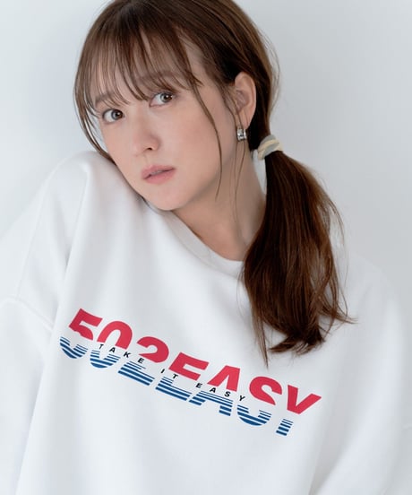 #118　502EASYツートーンロゴスエット