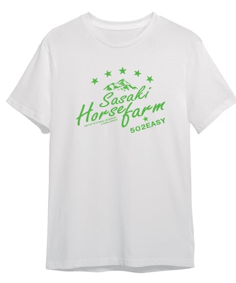#185　502EASYｘ佐々木牧場コラボTシャツ〈マウンテンロゴ〉
