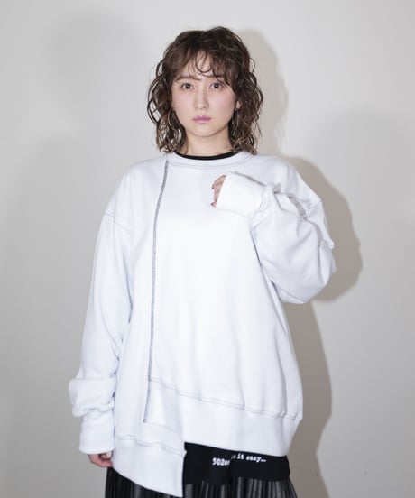 #031　アシメスウエット　WHITE