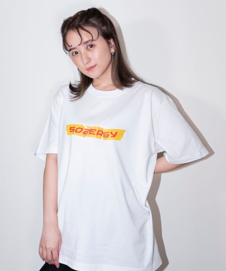 #050　Barricade Tape T‐シャツ WHITE