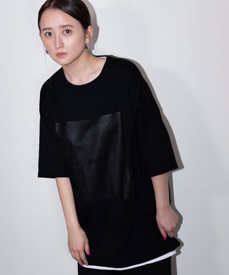 #049　The Rubber print T‐シャツ BLACK