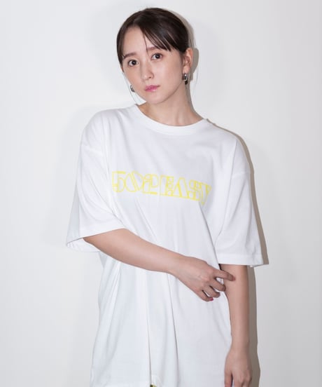 #051　Neon Logo T-シャツ WHITExYELLOW