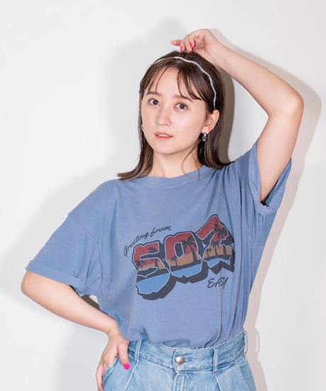 #048　502EASY Hawaiian T‐シャツ BLUE