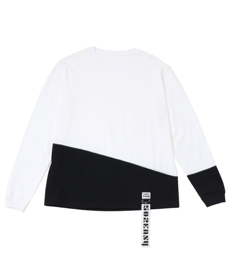 #020　ロングスリーブバイカラーT　WHITE