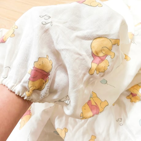 フィッティングシーツ (70×120cm) オーガニックコットン ダブルガーゼ ディズニー プー ミッキー ミニー プリンセス ダンボ 日本製生地 NZ112x-H
