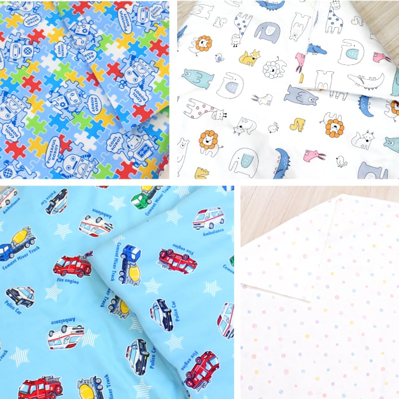 お昼寝布団カバー4点セット テディベア ふわくも 北欧アニマル