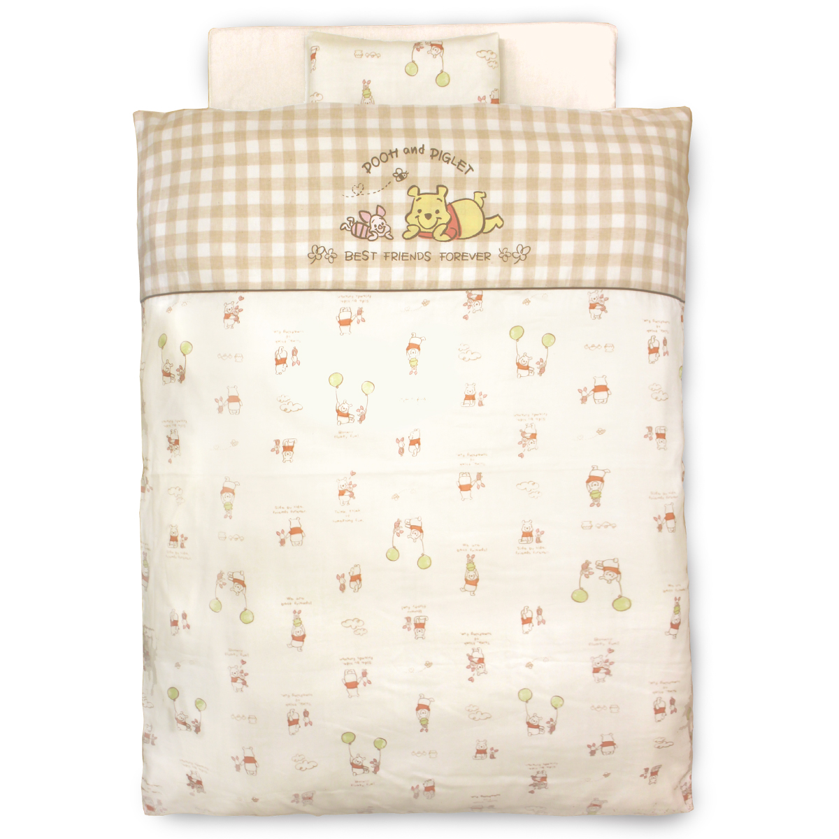 新品未使用 ベビー布団セット Disneybaby プーさん 10点 丸洗い ベビー布団セット Disneybaby プーさん 10点 丸洗い