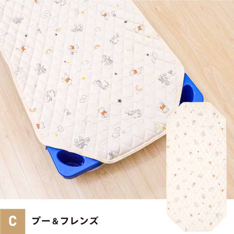 コットカバー (60×130cm) 裏面メッシュ 裏面防水 ディズニー プーさん