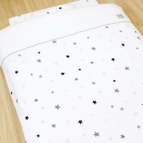 ベビー布団 8点セット スター柄 (70×120cm) ≪天竺ニット≫ 6700